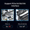 Placa Adaptador Disco Ssd Nvme Pro M.2 A Pcie 3.0 X4 X8 X16 - Imagen 6