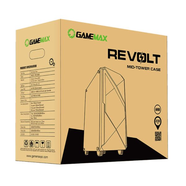 Gabinete Gamemax Revolt  3* Fan Argb M-Atx - Imagen 5