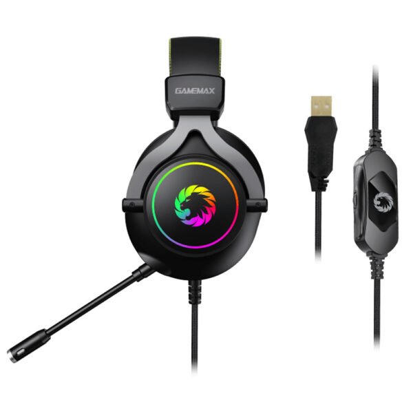 Auriculares + Mic Gamemax Hg3600 Usb 7.1 Rgb - Imagen 2