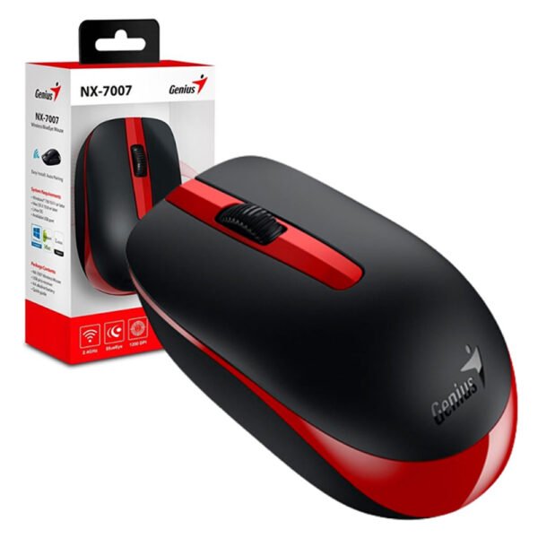 Mouse Genius Nx-7007 Wireless Red