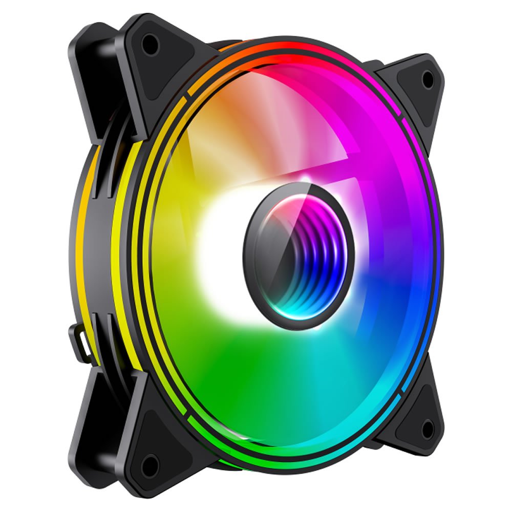Fan Gamemax para Gabinete 120Mm Argb Fn-12Rainbow-Qi