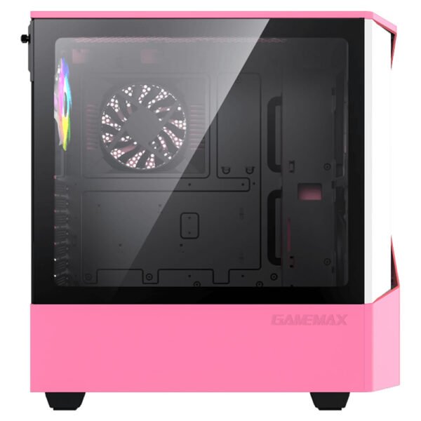Gabinete Gamemax Contact Turbo Pw Fan*2 Argb Atx Pink-W - Imagen 2