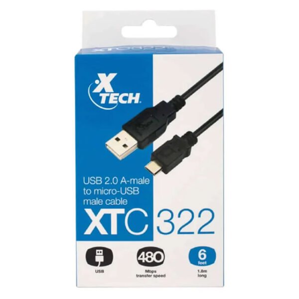 Cable Usb 2.0  X-Tech Macho A / A Micro Usb Macho