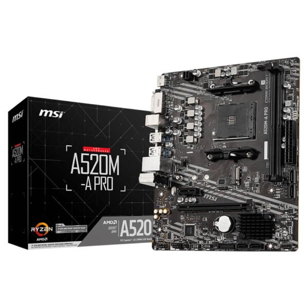 Motherboard Msi Am4 A520M-A Pro Box M-Atx